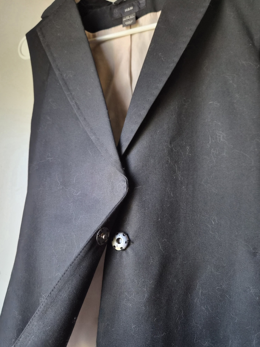H&M Black Sleeveless Blazer Vest - Size 8 - Picture 3 of 6